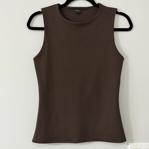 Express Body Contour Sleeveless Top Brown Stretch Fitted Size Medium(A6)